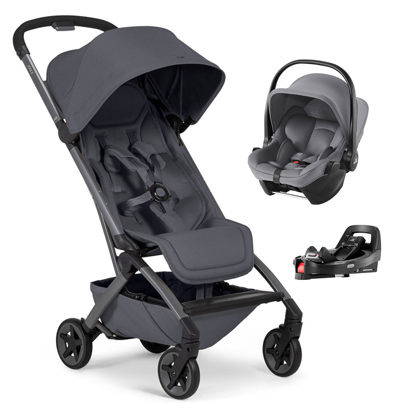 Прогулочная коляска Joolz Aer 2 и автокресло Baby-Safe Core Frost Grey и база Vario Base 5Z Stone grey