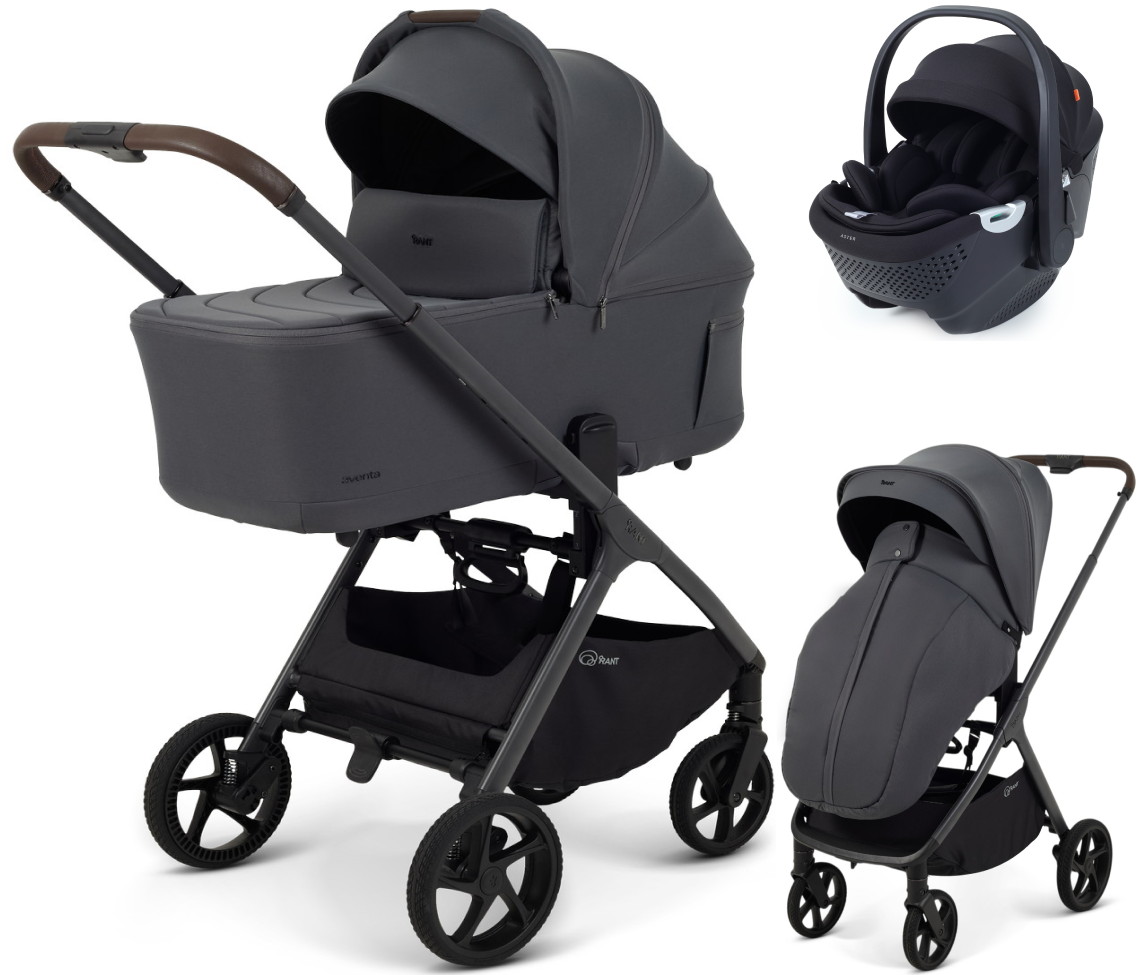 Детская коляска Rant Aventa 3 в 1 с автокреслом Aster Zero Black Graphite