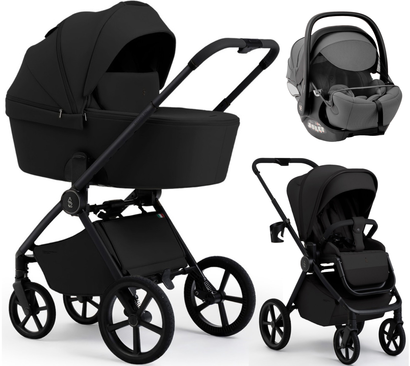 Коляска 3 в 1 Sweet Baby SBL Elegante Pro + автокресло Premier Grey Black