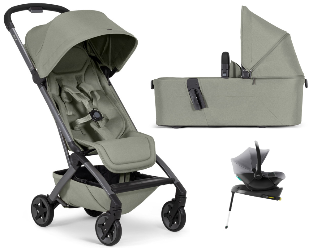 Коляска 2 в 1 Joolz Aer 2 и автокресло Baby-Safe Core Frost Grey и база Baby-Safe Core Sage green