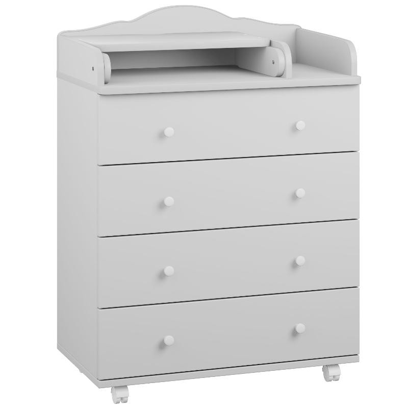 Детский пеленальный комод Briciola ЛДСП 80/4 белый