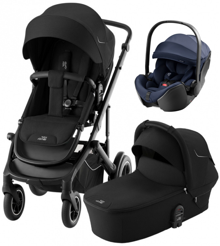 Коляска 3 в 1 Britax Roemer Smile 5Z и автокресло Baby-Safe PRO Style Night Blue Space Black