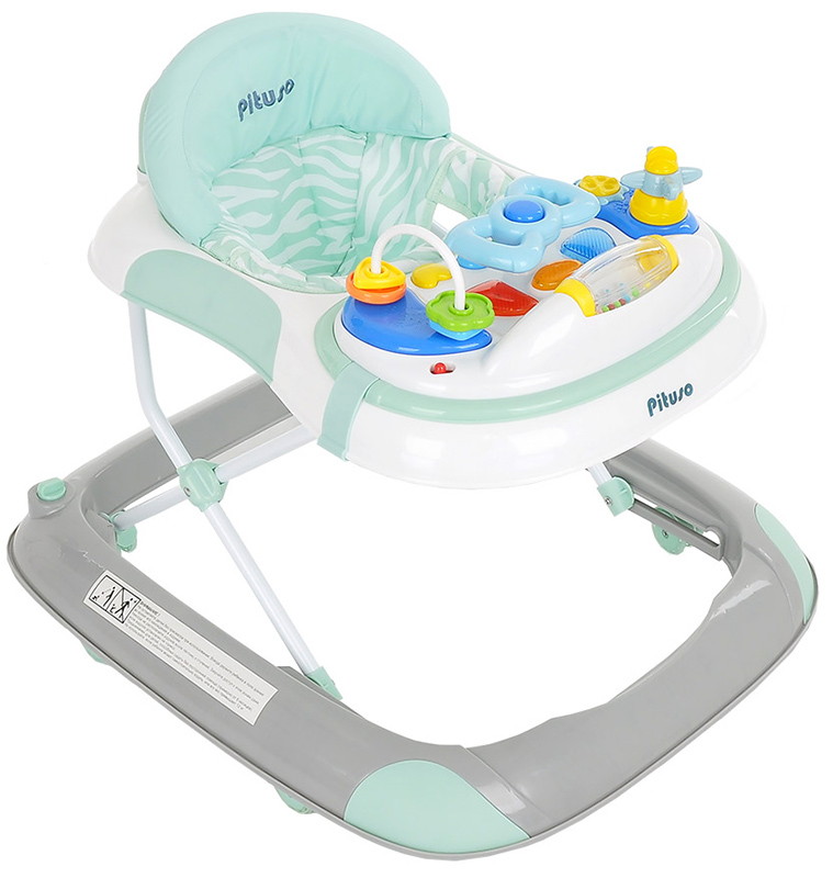 Детские ходунки Pituso Маленький водитель W1118PB8 Grey/Mint Серый/Ментол