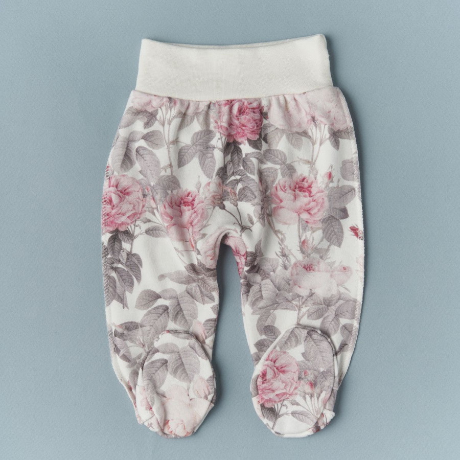 Ползунки Little Star интерлок 2220 розы, крем 74