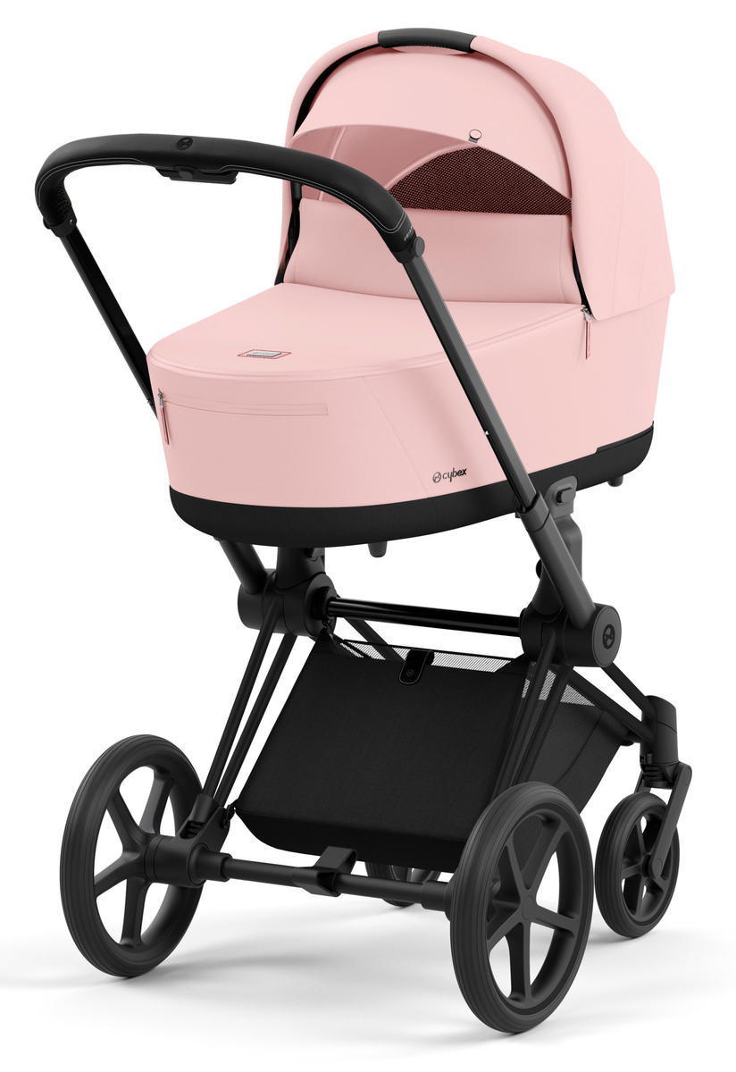 Коляска для новорожденных Cybex Priam IV Matt Black Peach Pink