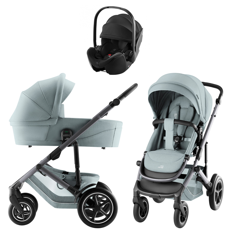 Коляска 3 в 1 Britax Roemer Smile 5Z Style и автокресло Baby-Safe Pro Space Black Harbor Blue