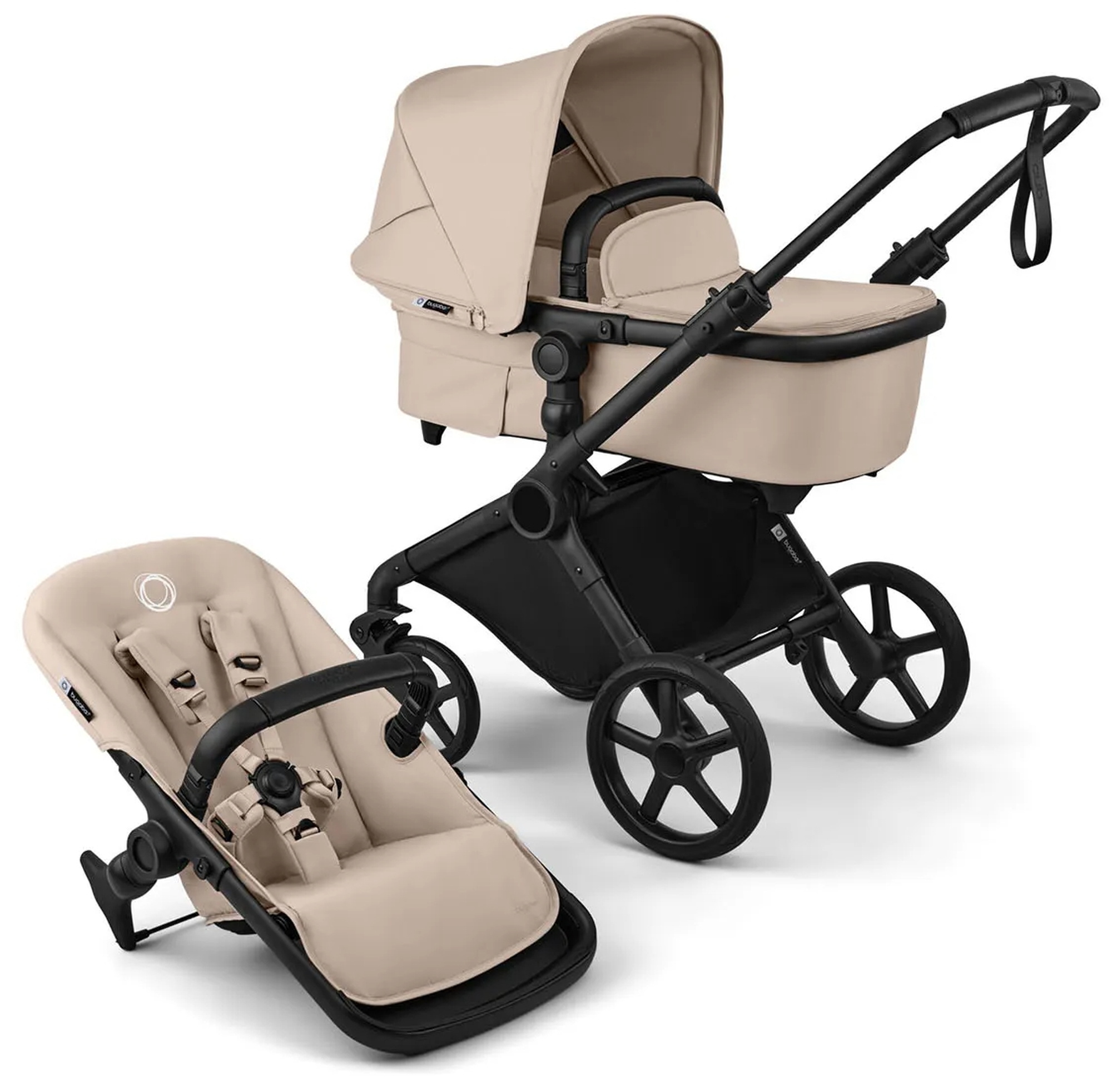Коляска Bugaboo Cub complete 2 в 1 Бежевый (Black/Desert Taupe/Desert Taupe)