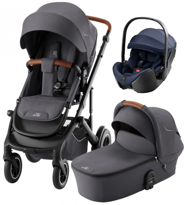 Коляска 3 в 1 Britax Roemer Smile 5Z и автокресло Baby-Safe PRO Style Night Blue Midnight Grey