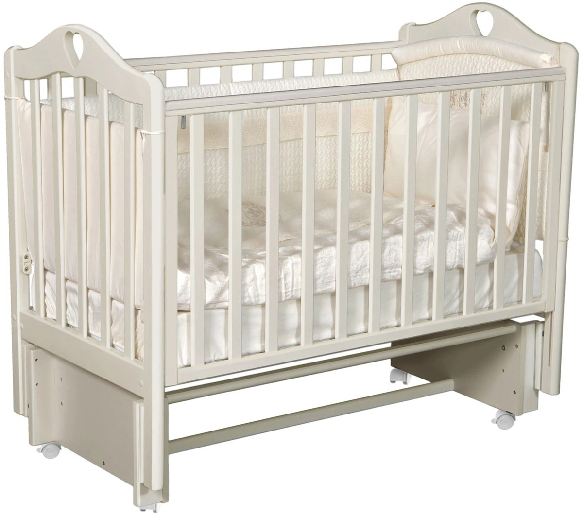 Детская кроватка Антел Дарина 1 (маятник универсальный,колесо) кашемир