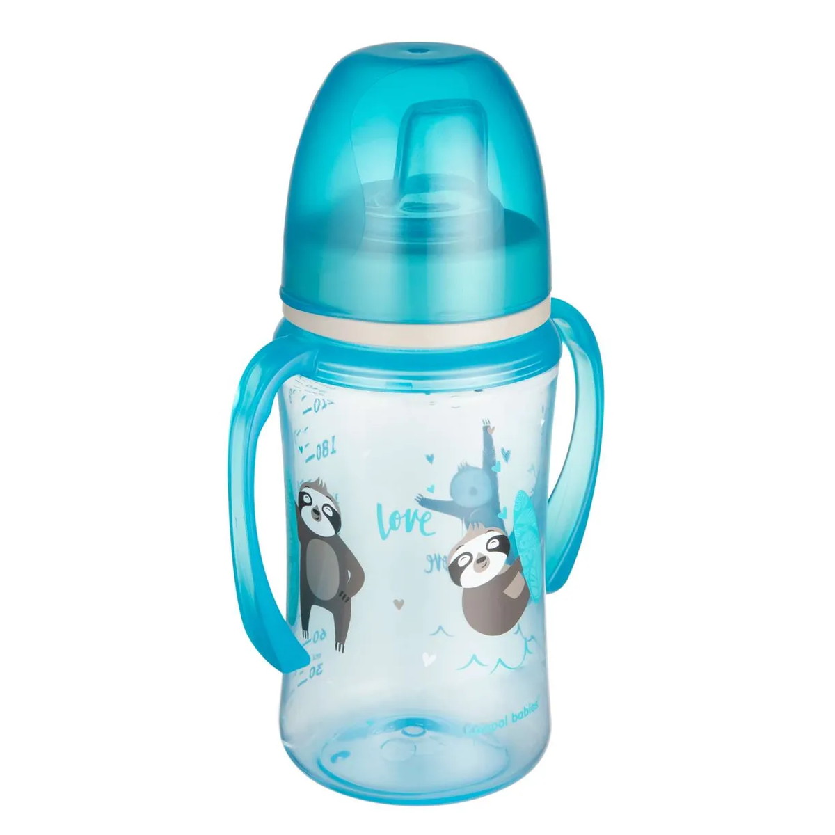 Поильник Canpol babies Exotic Animals с носиком обучающий 240 мл от 6 мес 35/208 голубой