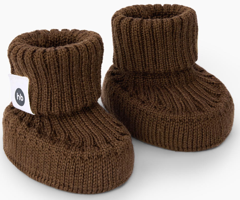 Пинетки детские Happy Baby 88521-0 ЧЗ коричневый / brown, 9-10