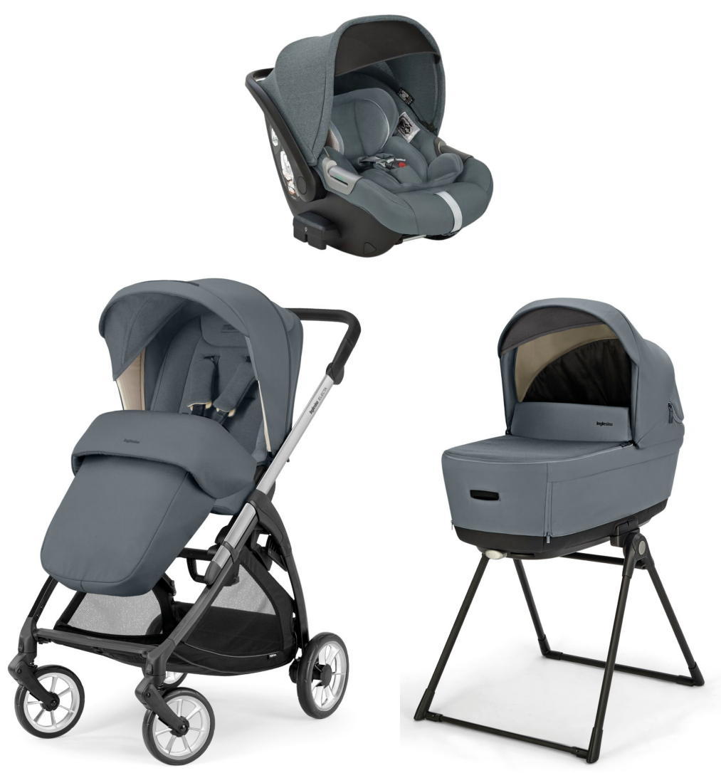 Коляска 3 в 1 Inglesina Electa System Quattro DRW 2025 с подставкой под люльку Union Grey