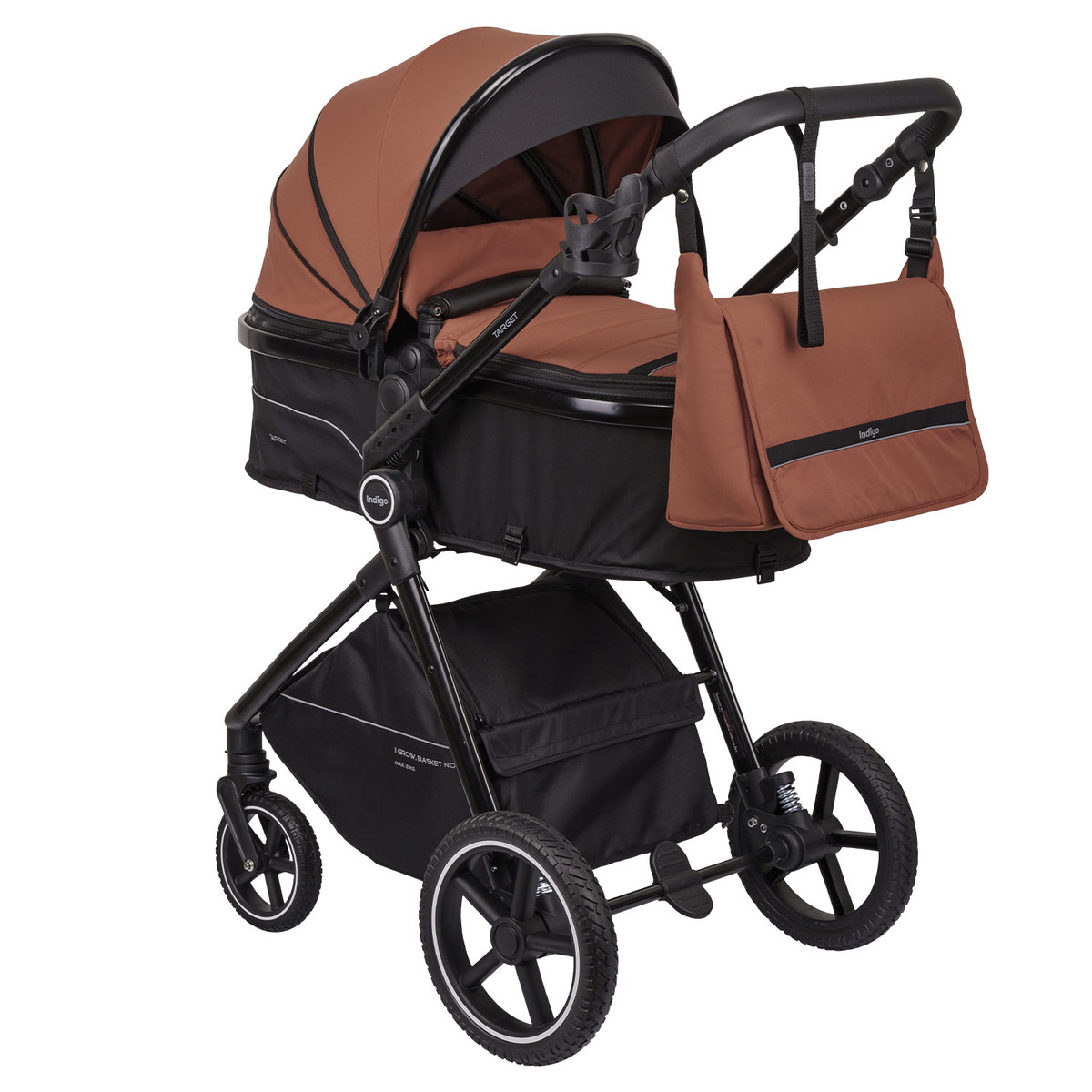 Детская коляска трансформер Indigo Target терракот