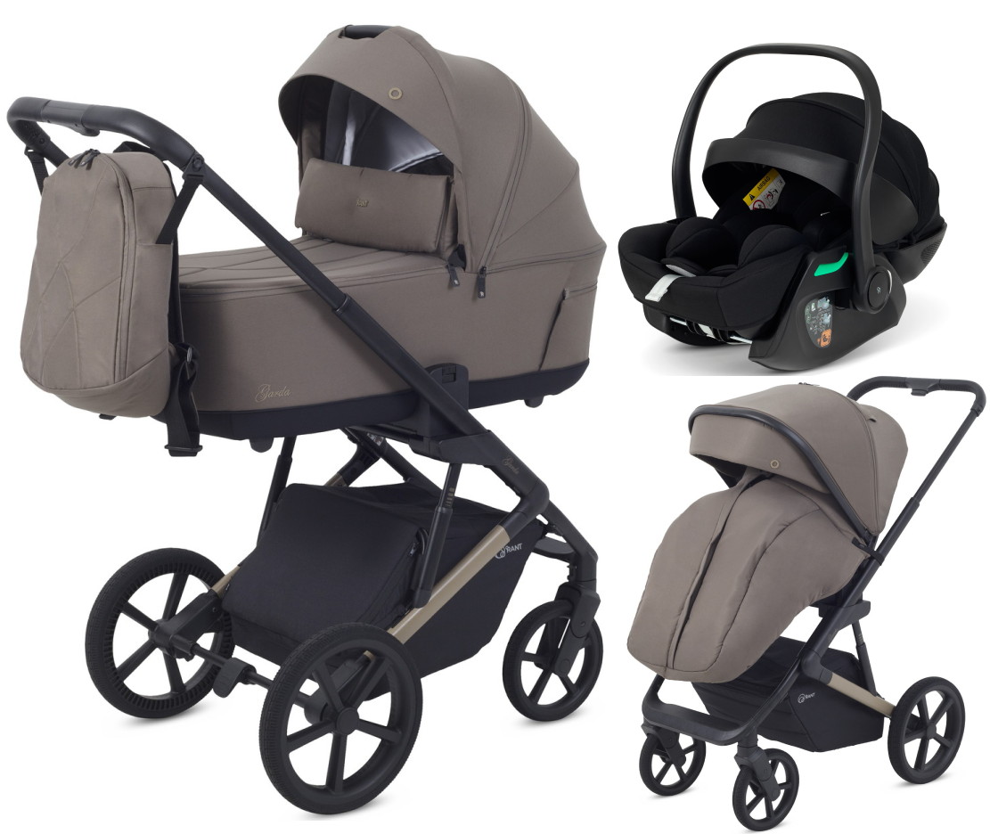 Детская коляска Rant Garda 3 в 1 с автокреслом Perla Black Mocca