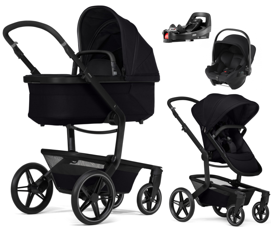 Детская коляска 4 в 1 Joolz Day 5 и автокресло Baby-Safe Core Space Black и база Vario Base 5Z Space Black