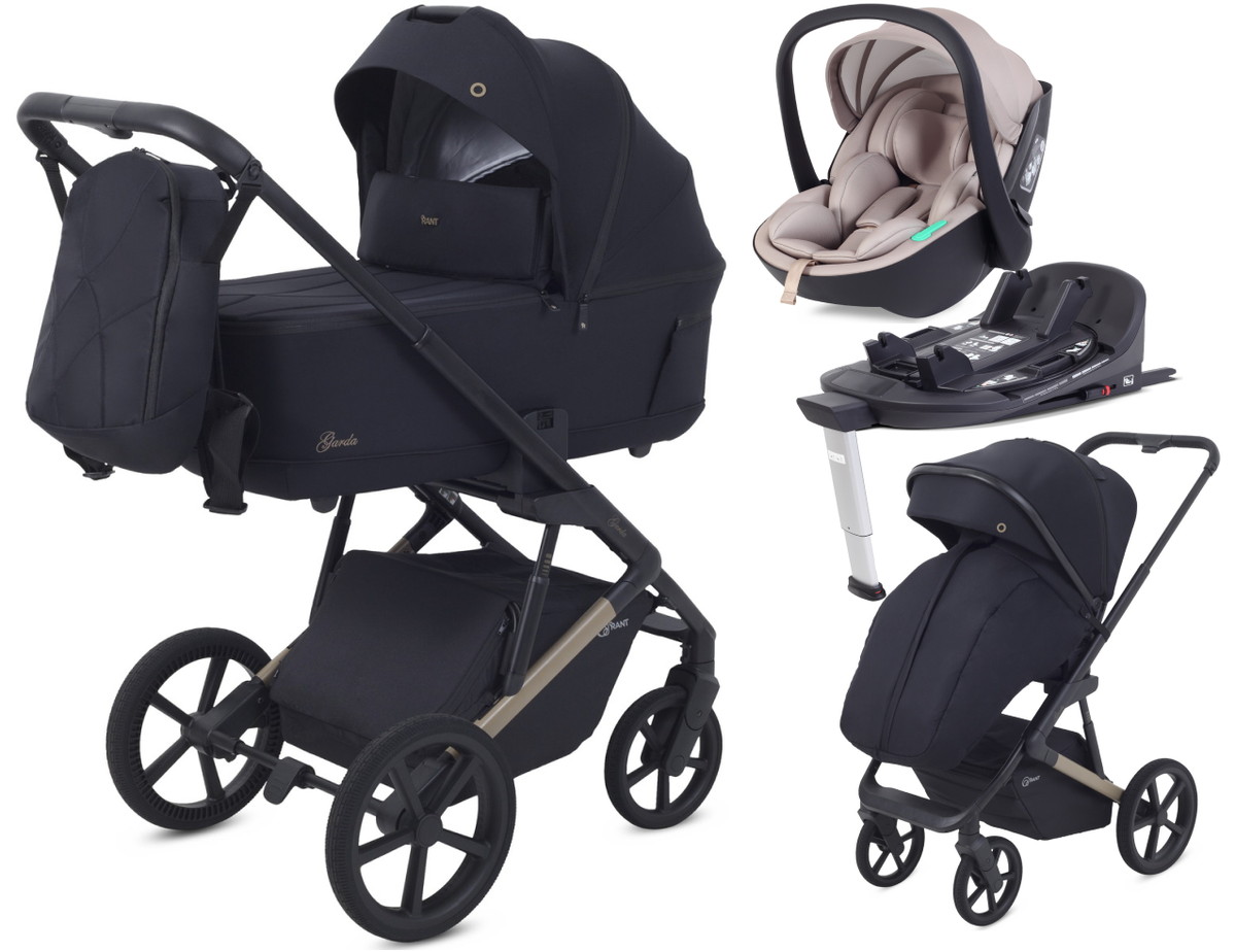 Детская коляска Rant Garda 4 в 1 с автокреслом Miro Beige и базой Black