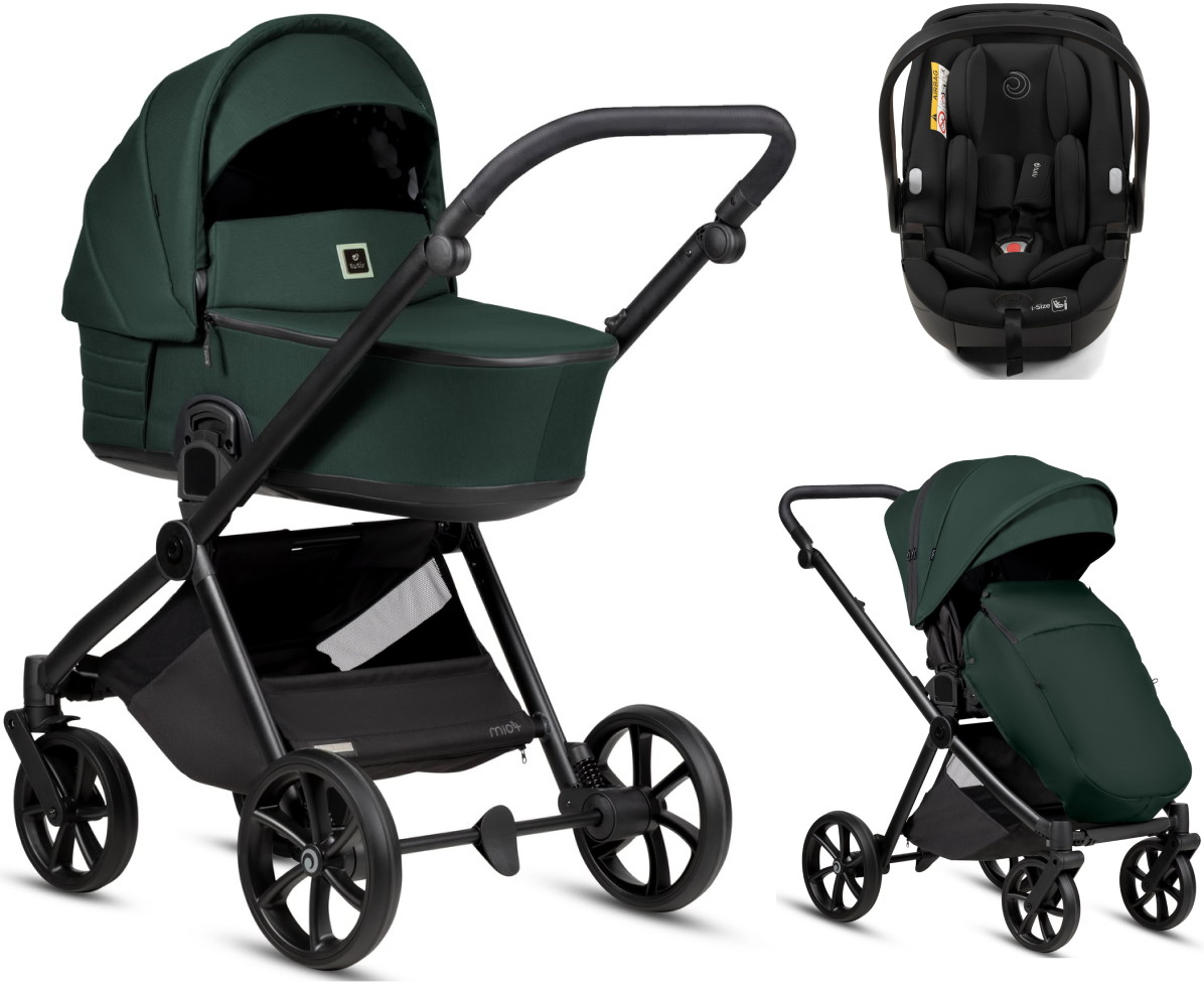 Детская коляска Tutis Mio 3 Plus Essential New 3 в 1 с автокреслом Beno Black 1622240 Pacific Green