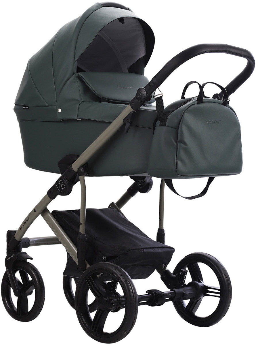Детская коляска Bebetto Magnum Light Pro 2 в 1 08 зеленая кожа
