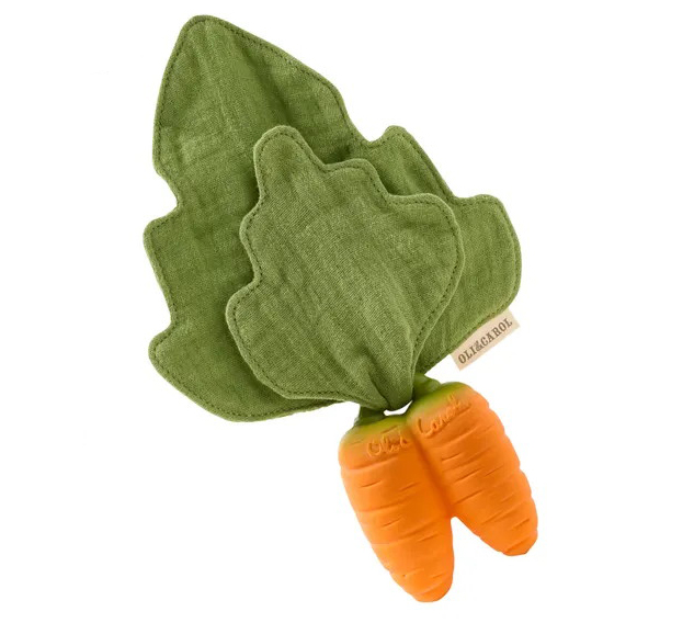 Игрушка-прорезыватель Oli&Carol Mini Doudou с комфортером L-MINDOU-CARROT