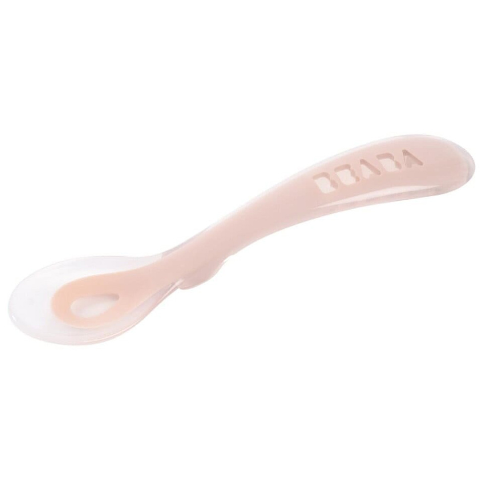 Детская силиконовая ложка Beaba для первого прикорма 8м+, в блистерной упаковке 913626 COTTON CAN