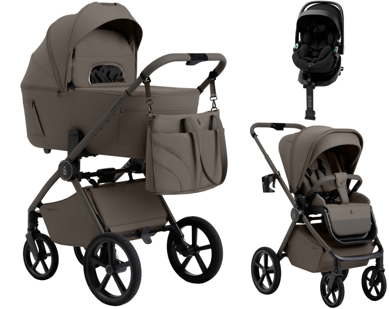 Коляска 4 в 1 Sweet Baby SBL Elegante Therma Colore 2.0 и автокресло Premier Plus Black Dark Beige