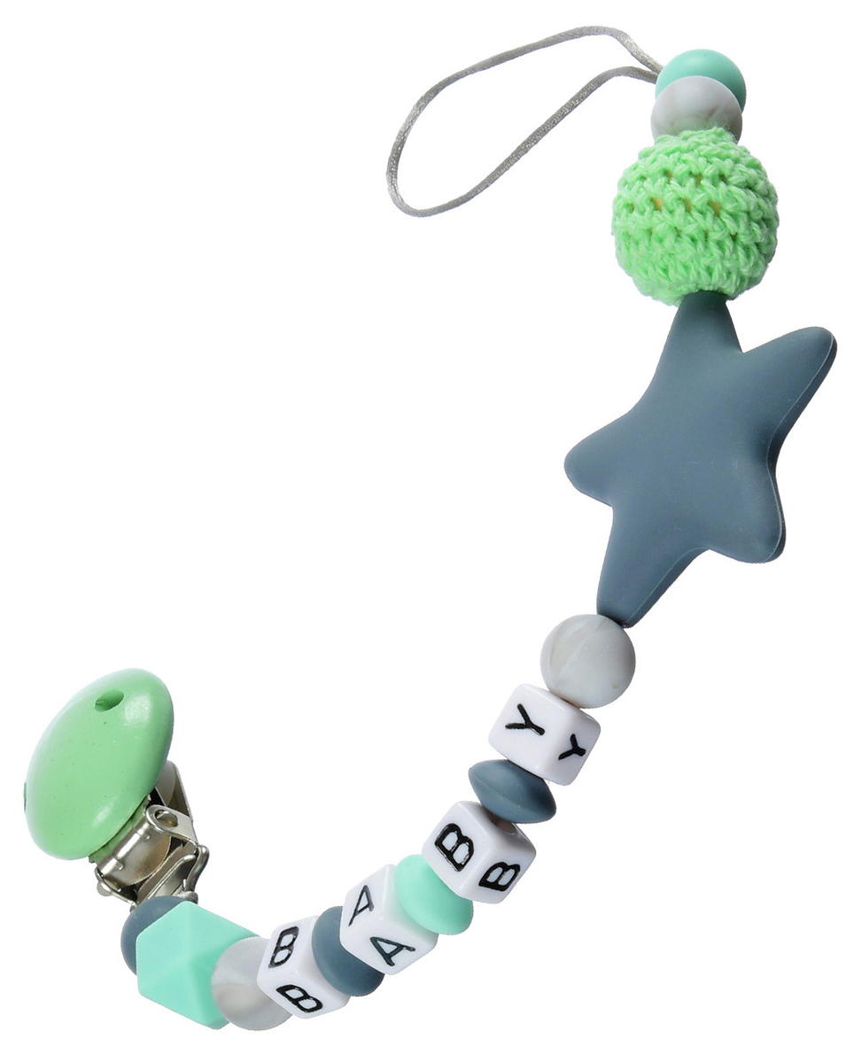 Держатель для пустышки Uviton Звездочка силиконовый 0602 серый