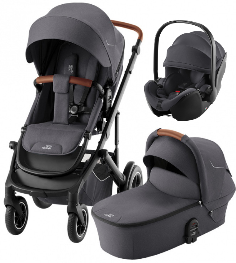 Коляска 3 в 1 Britax Roemer Smile 5Z и автокресло Baby-Safe Pro Midnight Grey Midnight Grey