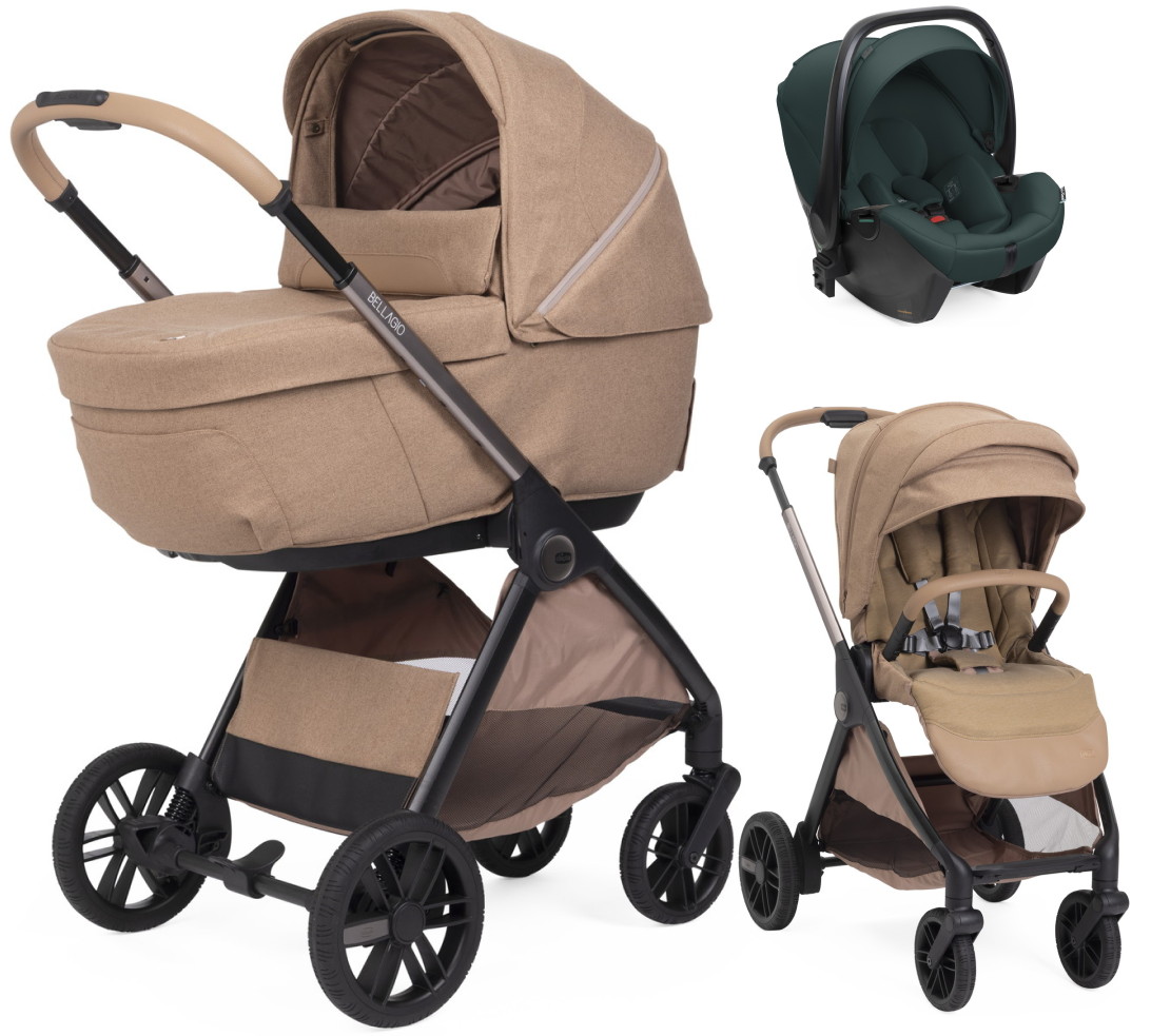 Коляска Chicco Bellagio 3 в 1 с автокреслом Kory Plus Fir Tree Caramel
