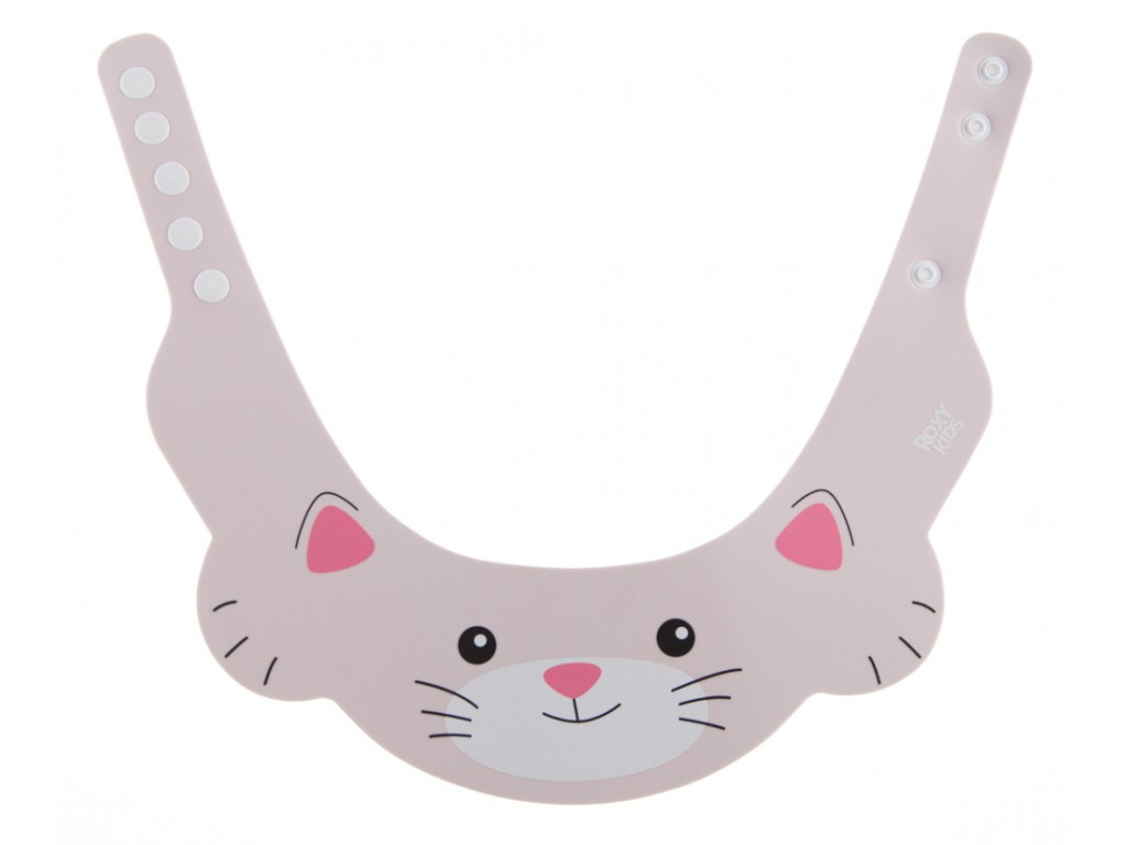 Детский защитный козырек Roxy-Kids для мытья головы розовый (котенок)