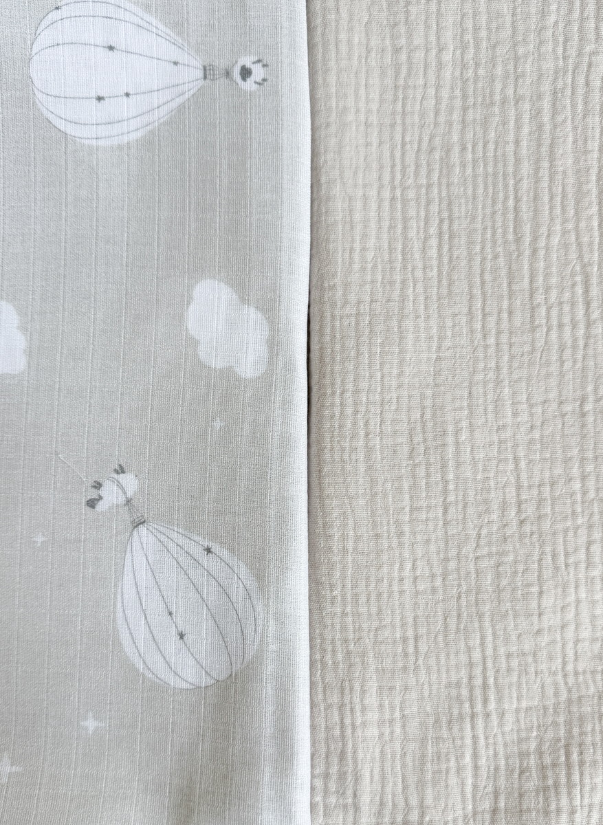 Набор пеленок Lappetti Сказочный полет из муслина 2 шт. ЧЗ НП12/5 серый