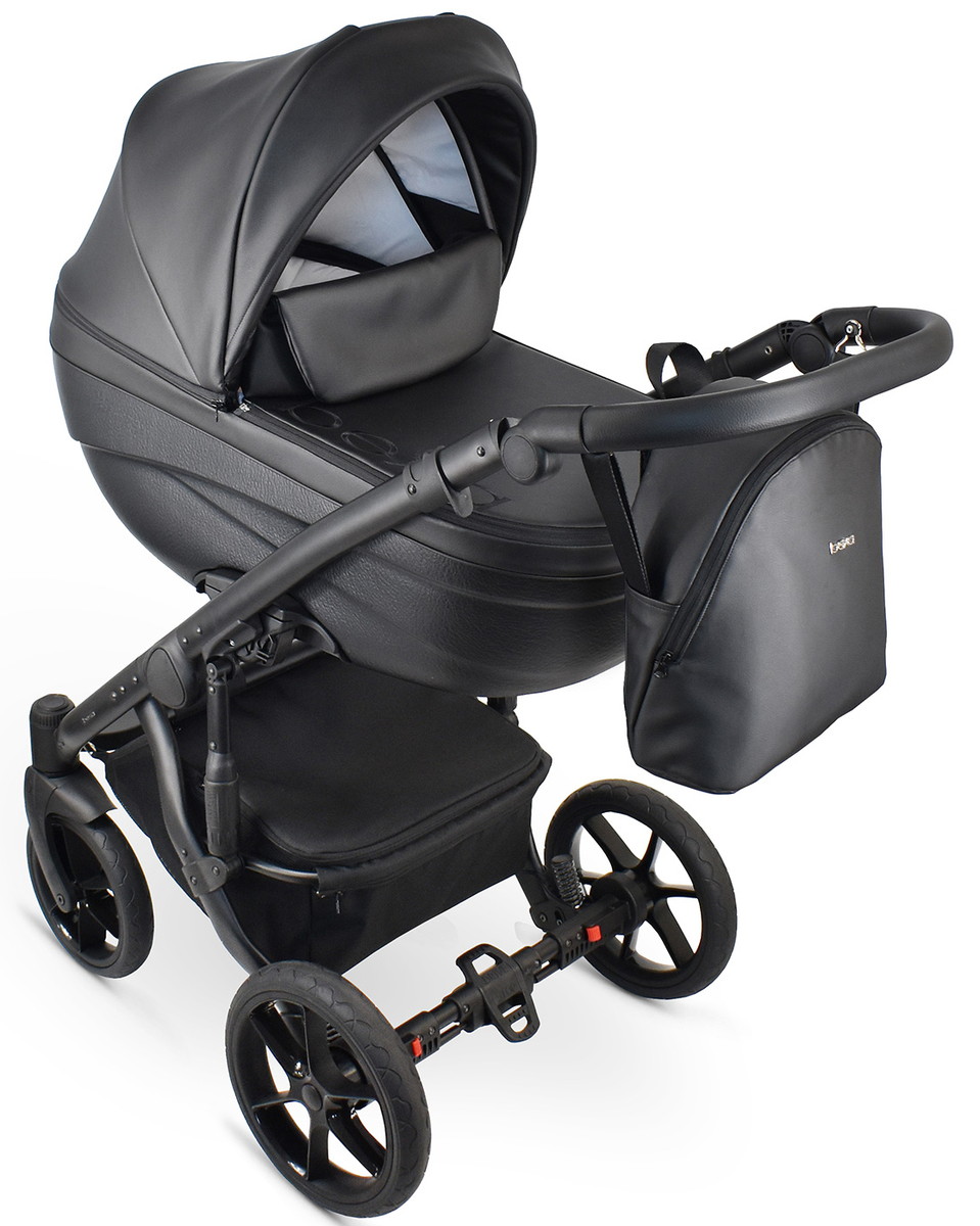 Детская коляска Bexa Ideal Eco 2 в 1 IE01 черный+черная кожа