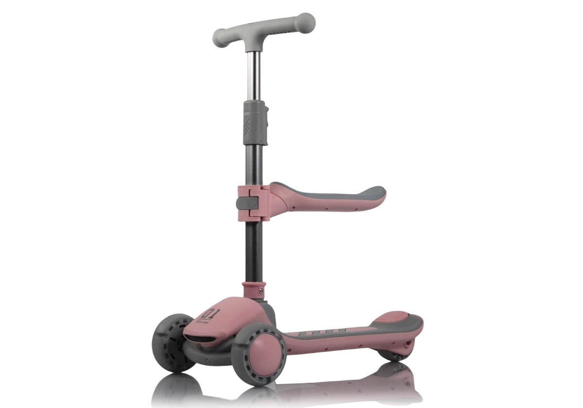 Детский самокат-беговел RiverToys HB-801 HB-801-PINK/розовый