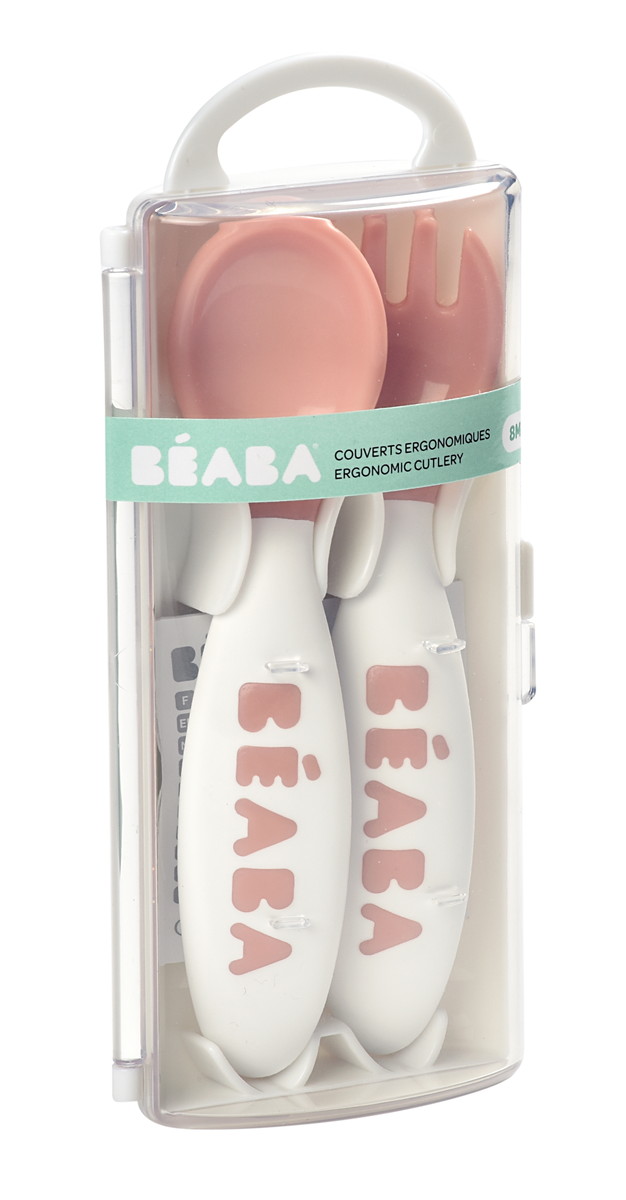 Эргономические вилка и ложка Beaba Set of 2 2ND AGE 913400 FORK + NUDE