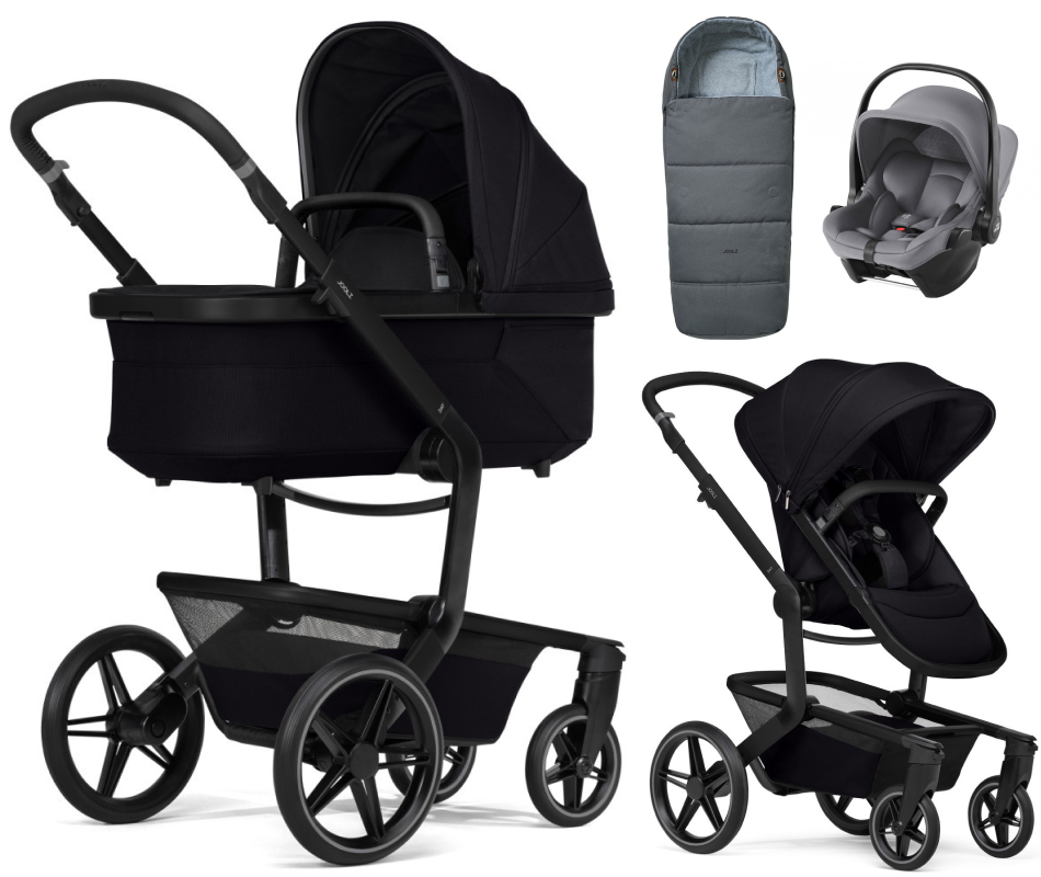 Детская коляска 3 в 1 Joolz Day 5 и автокресло Baby-Safe Core Frost Grey + конверт в подарок Space black