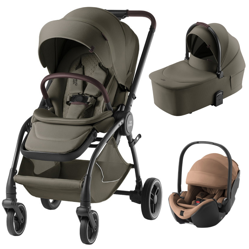 Коляска 3 в 1 Britax Roemer RIO LUX и автокресло Baby-Safe PRO LUX Warm Caramel Urban olive