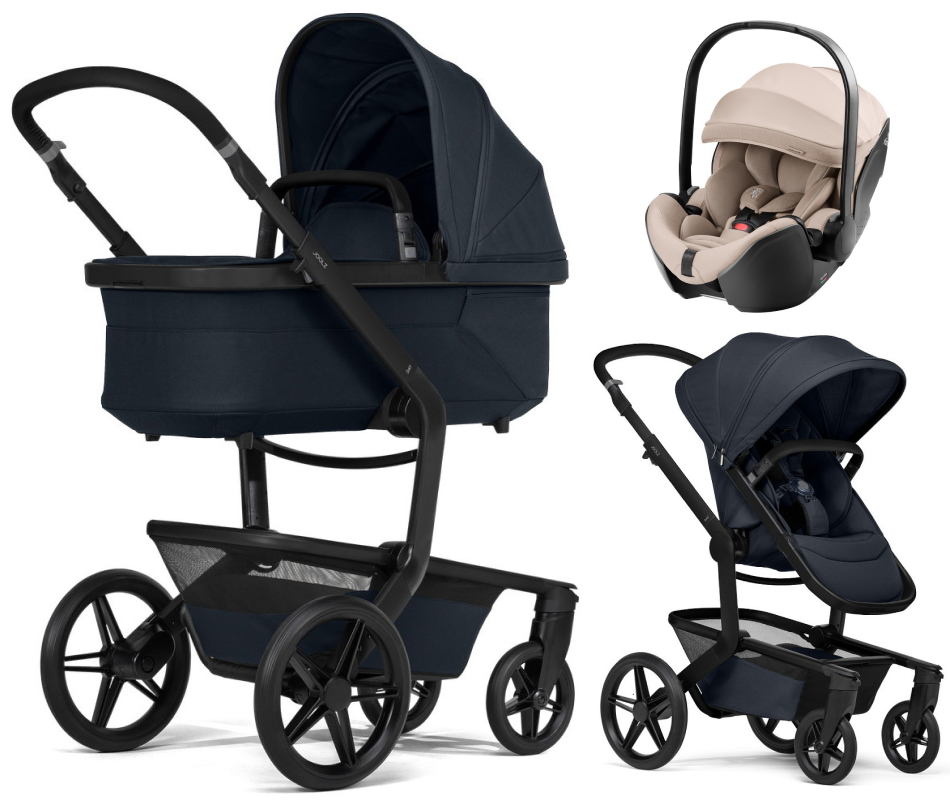 Детская коляска 3 в 1 Joolz Day 5 и автокресло Britax Roemer Baby-Safe Pro Style Teak Dark Navy Blue
