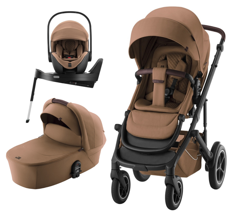 Коляска 3 в 1 Britax Roemer Smile 5Z LUX и автокресло Baby-Safe PRO LUX Warm Caramel + Vario Base 5Z Warm Caramel