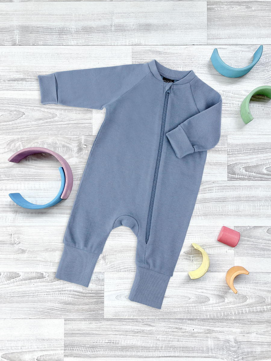 Комбинезон на манжетах Mjolk Sleep and Play Blue Shadow с рукавом реглан 62