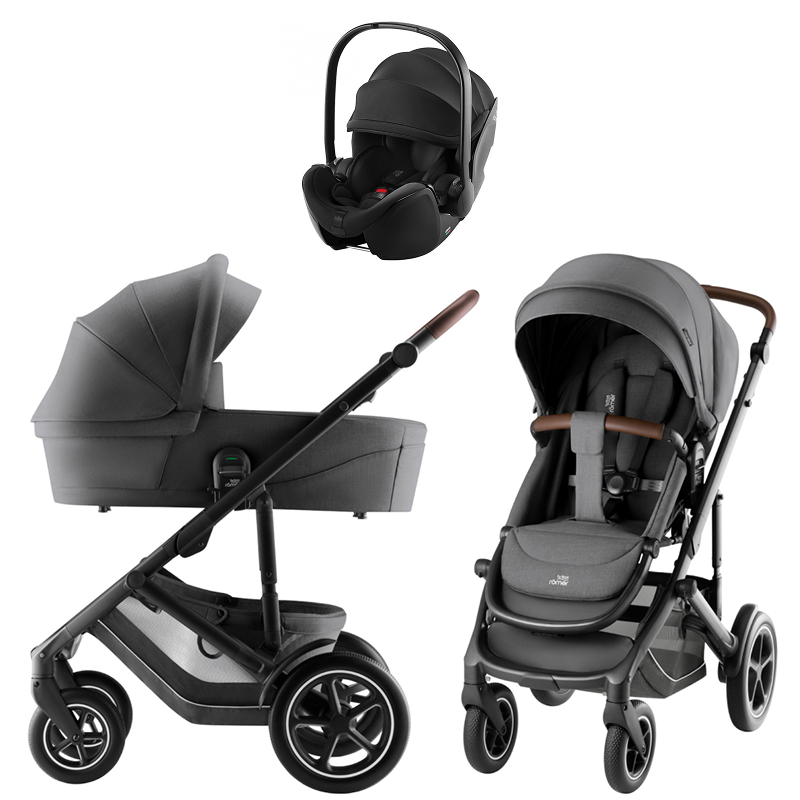 Коляска 3 в 1 Britax Roemer Smile 5Z Style и автокресло Baby-Safe Pro Space Black Mineral Grey