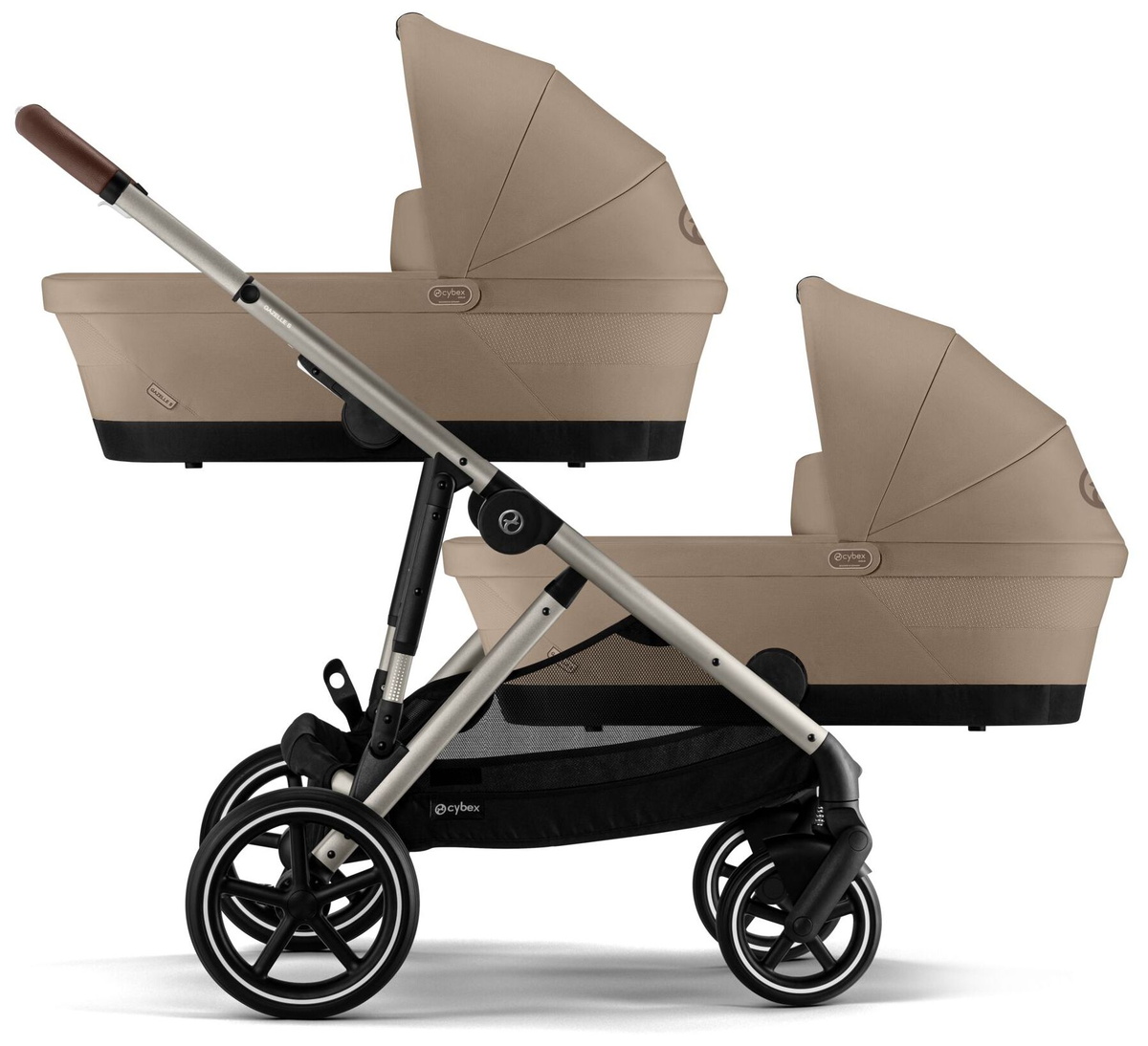 Коляска для двойни Cybex Gazelle S 2 в 1 TPE Almond Beige