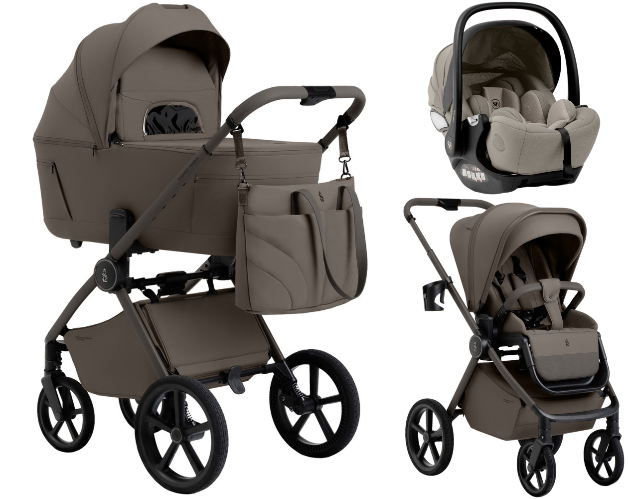 Коляска 3 в 1 Sweet Baby SBL Elegante Therma Colore 2.0 и автокресло Premier Begie Dark Beige