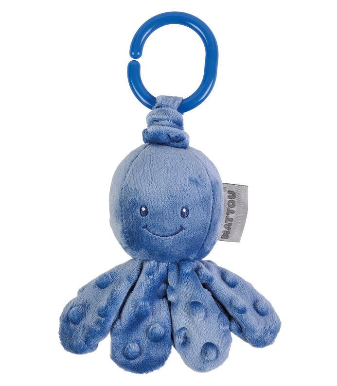 Игрушка мягкая Nattou Soft toy Lapidou Octopus Осьминог с вибрацией dark blue 876520