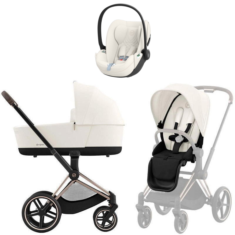 Коляска Cybex Priam IV Rosegold complete Cloud T Off White Plus 3 в 1 Off White