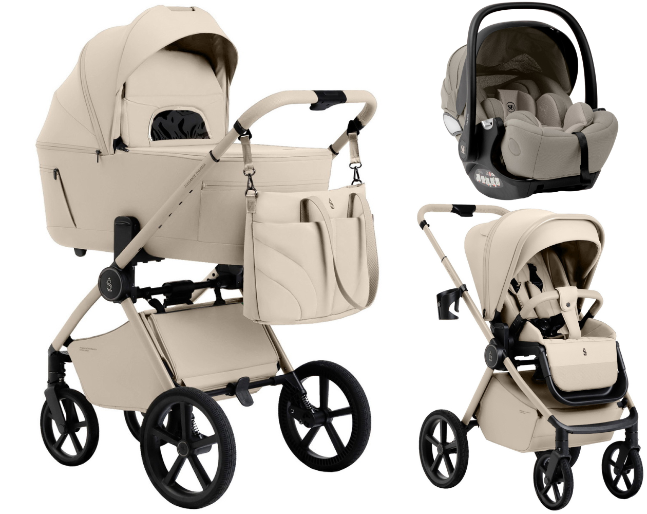 Коляска 3 в 1 Sweet Baby SBL Elegante Therma Colore 2.0 и автокресло Premier Begie Cream Neo