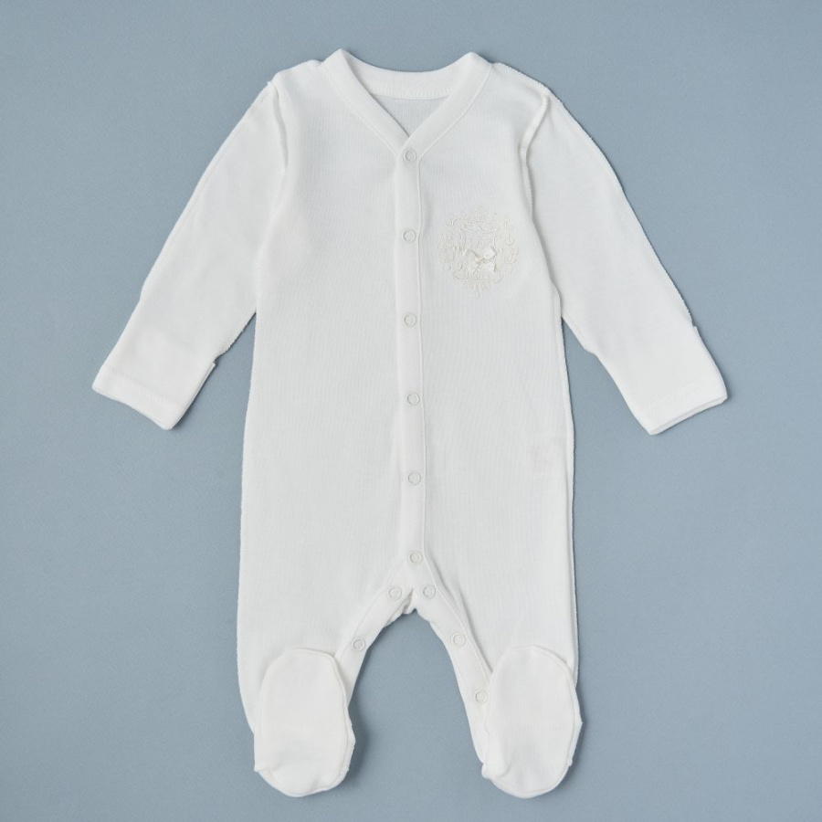 Комбинезон на кнопках Little Star Герб BL интерлок 252 (Чз-мз) крем 62