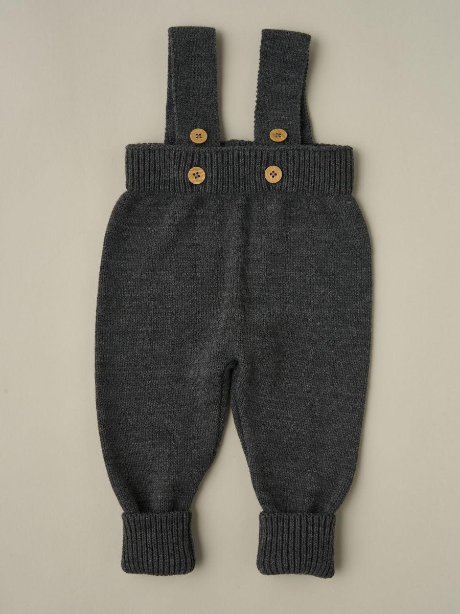 Штанишки Little Star вязаные на бретелях 80072 (ЧЗ-нк) графит 62