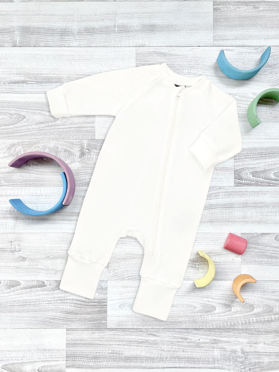 Комбинезон на манжетах Mjolk Sleep and Play Экрю с рукавом реглан 62