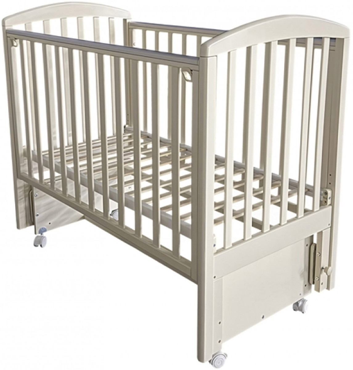 Детская кроватка ByTwinz Daniella 2 New (маятник универсальный, колесо) слоновая кость