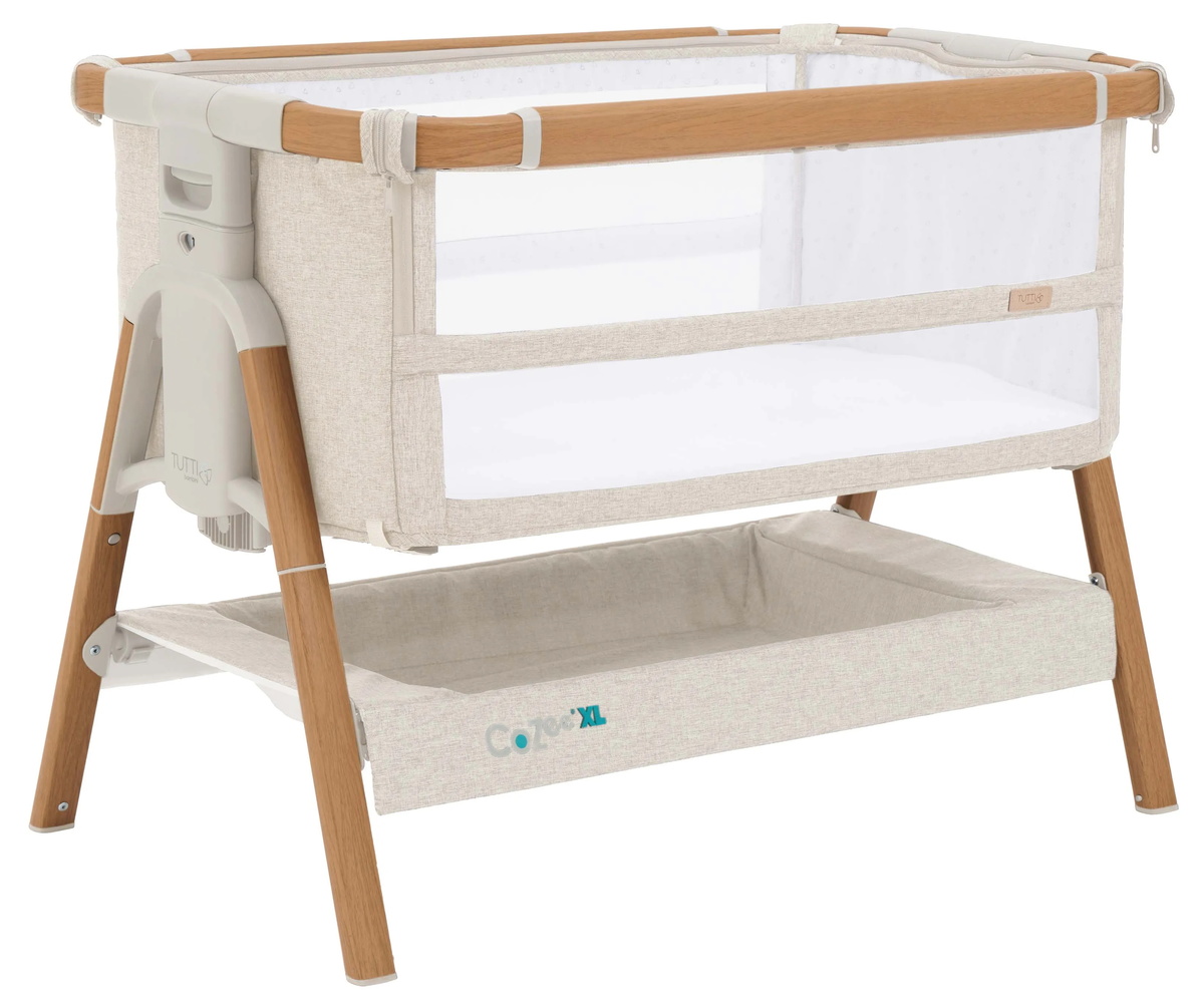 Кровать-трансформер приставная Tutti Bambini CoZee XL 120х60 см GTD Scandinavian Walnut/Ecru
