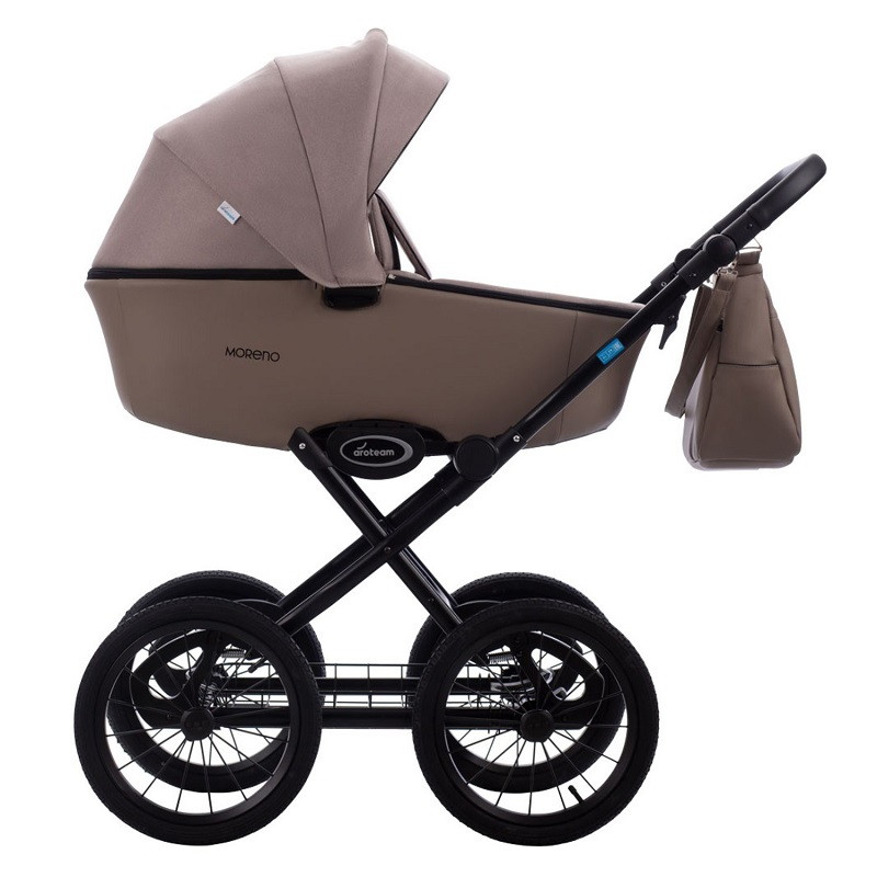 Детская коляска AroTeam Moreno SL 2 в 1 06 бежевый+т.бежевая кожа